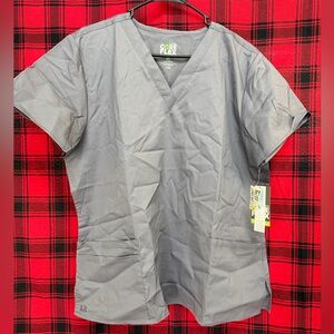 Uniform Advantage Core Flex Gray Scrub Top NWT Size xl